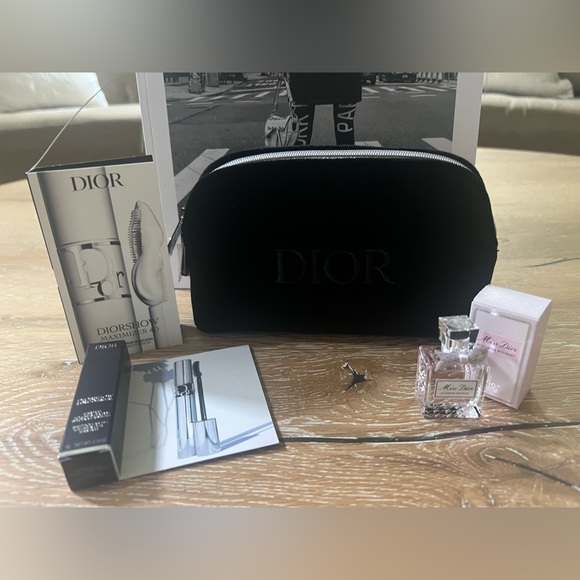 New! Authentic DIOR Beauty Black pouch & Diorshow 4 piece set - Picture 3 of 12